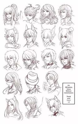 超齐全动漫人物发型设计手绘画法 从基础到风格化，轻松绘制个性头像